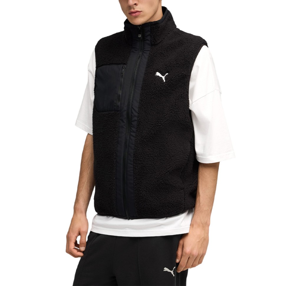 Жилет чоловічий Puma Reversible Sherpa Vest чорний 68837201 — фото 1