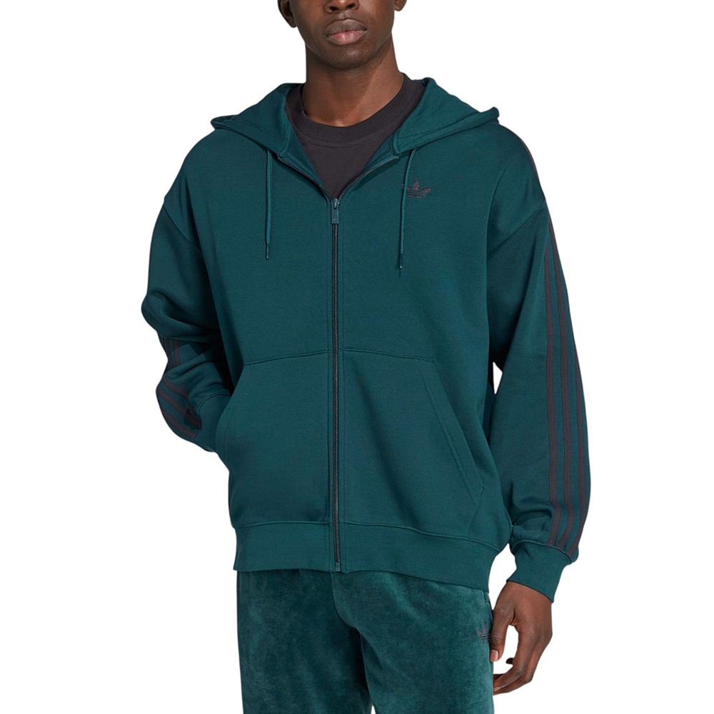 Толстовка мужская Adidas BAGGY FZ HOODIE зеленая JX1549