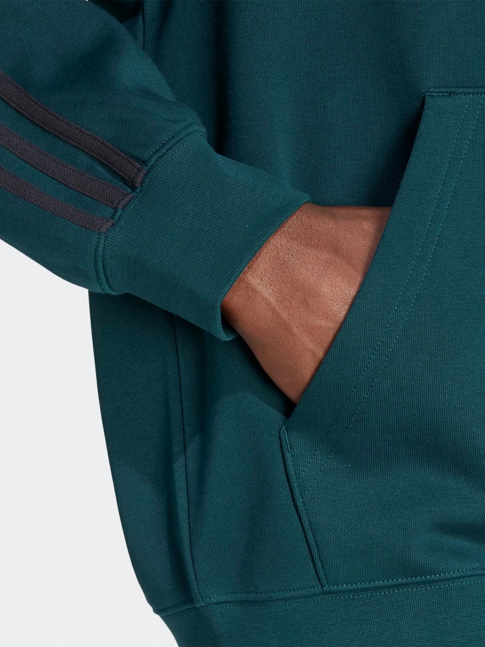 Толстовка мужская Adidas BAGGY FZ HOODIE зеленая JX1549 — фото 6