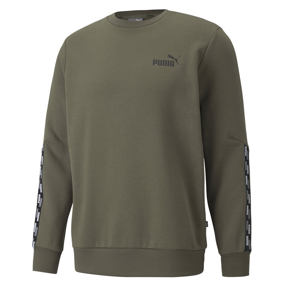 Толстовка мужская Puma Puma Power Tape Crew хаки 58940744 изображение 1