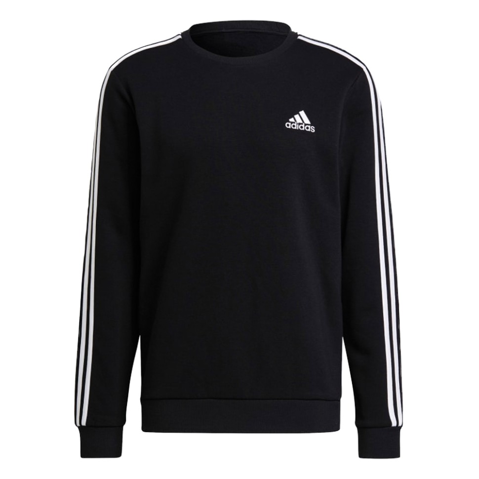 Толстовка мужская Adidas M 3S Fl Swt черная GK9106 — Sport City Толстовка мужская Adidas M 3S Fl Swt черная GK9106