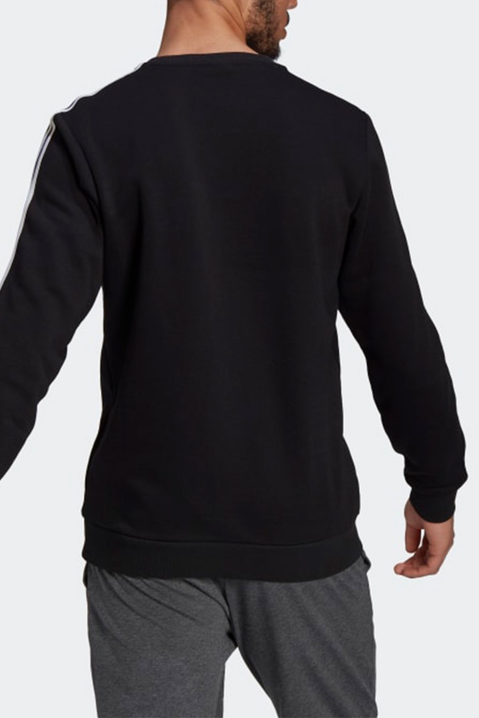 Толстовка мужская Adidas M 3S Fl Swt черная GK9106 — фото 3 — Sport City Толстовка мужская Adidas M 3S Fl Swt черная GK9106 — фото 3