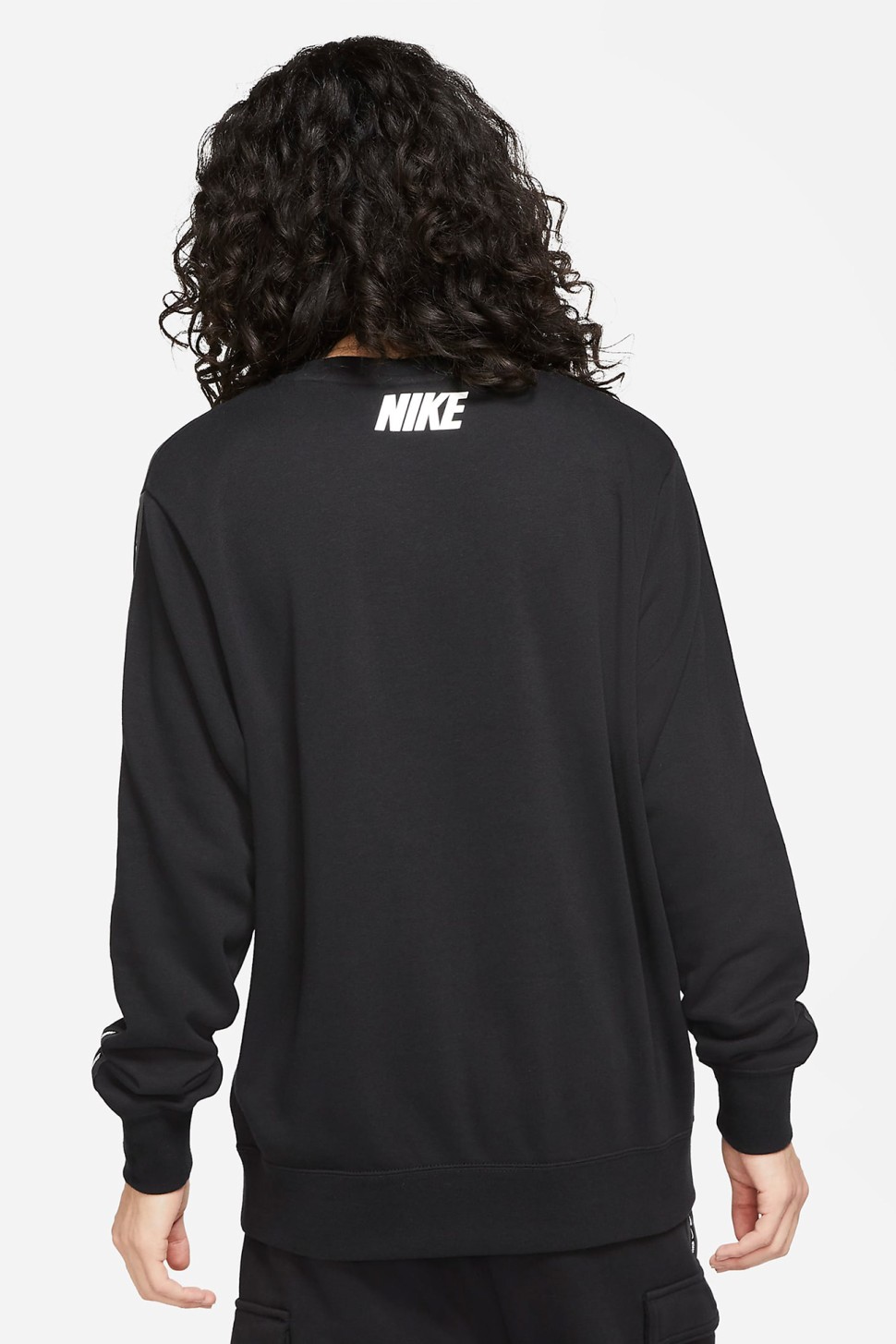 Толстовка чоловіча Nike M Nsw Repeat Flc Crew Bb чорна DM4679-010  — фото 5