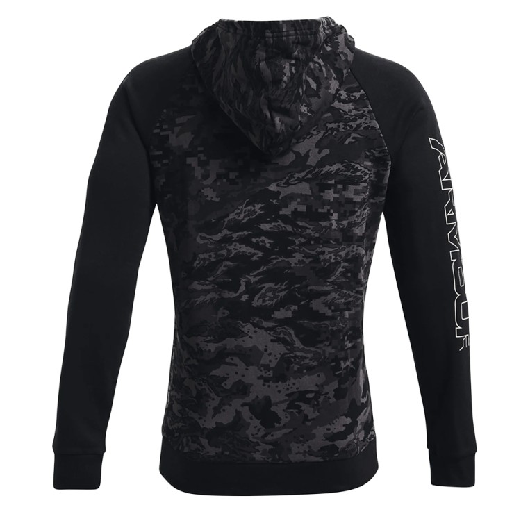 Толстовка мужская Under Armour Ua Rival Flc Camo Script Hd черная 1366308-001 изображение 2