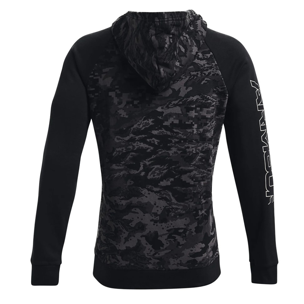Толстовка мужская Under Armour Ua Rival Flc Camo Script Hd черная 1366308-001 изображение 2