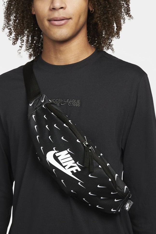 Сумка Nike Nk Heritage Wstpck - Swsh Wave черная DM2161-010 изображение 2