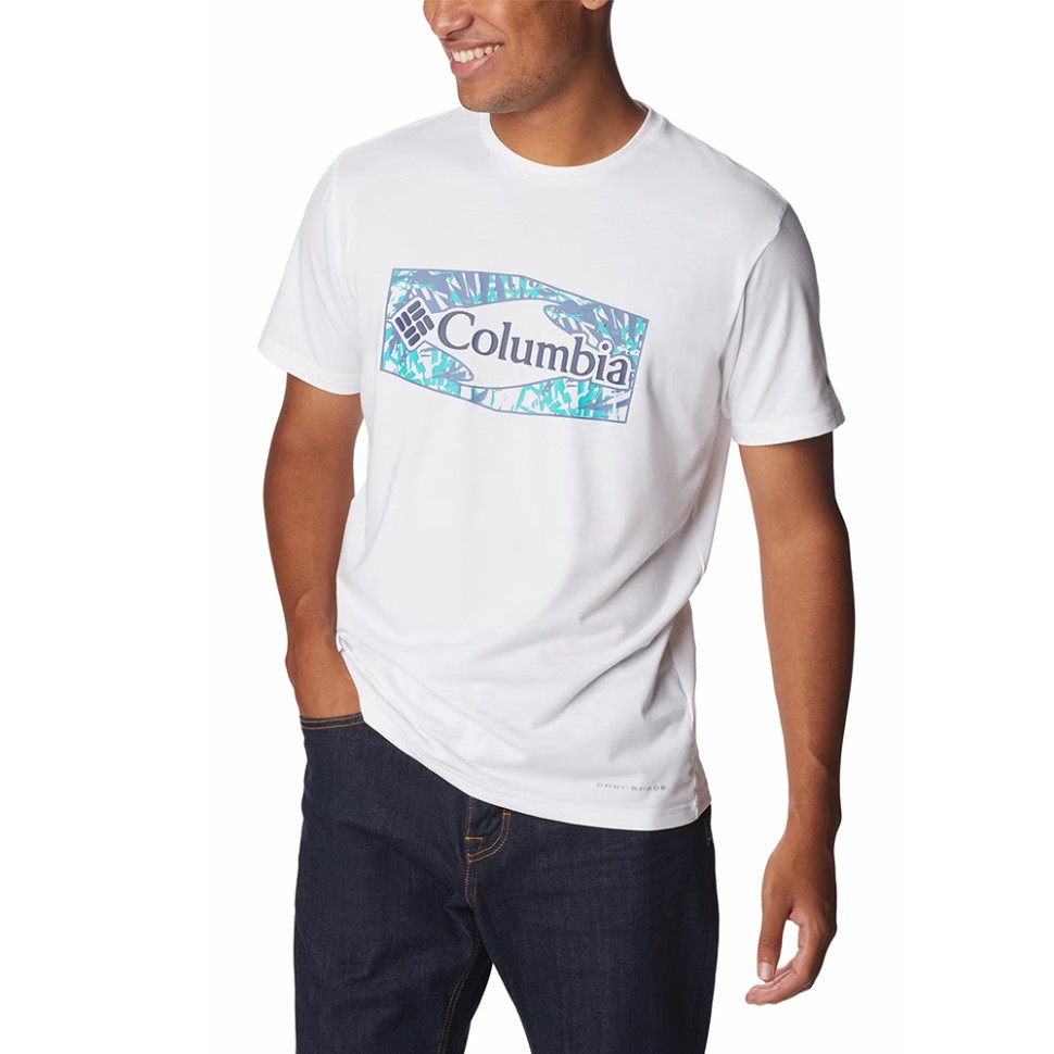 Футболка мужская Columbia Sun Trek белая 1931171-114