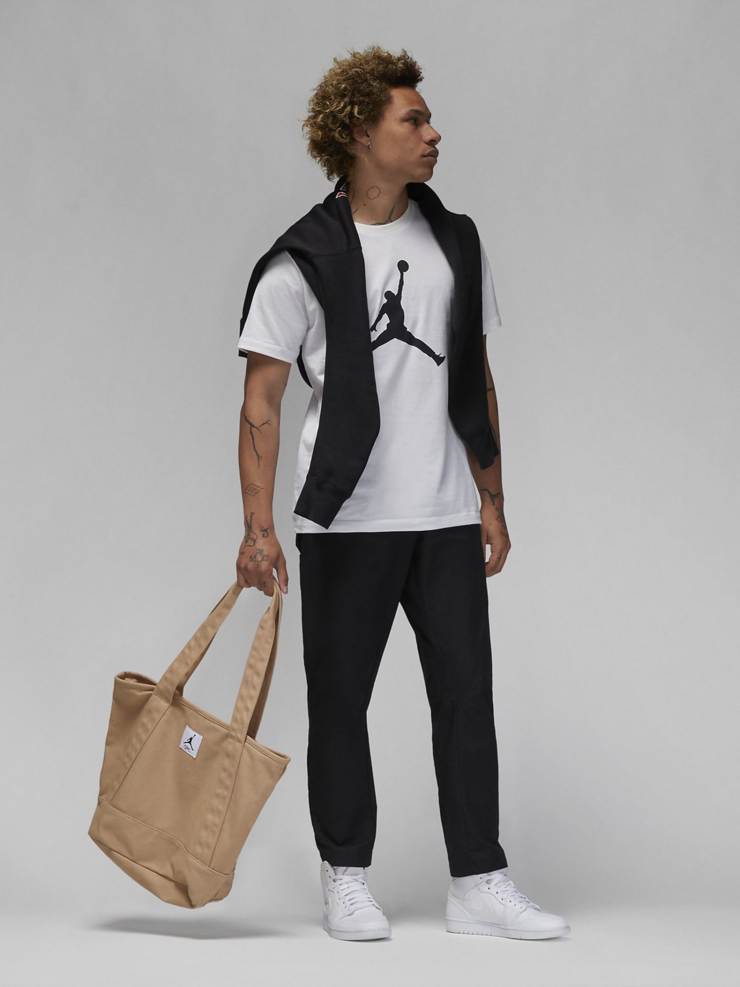 Футболка мужская Nike M J JUMPMAN SS CREW белая CJ0921-100 изображение 5