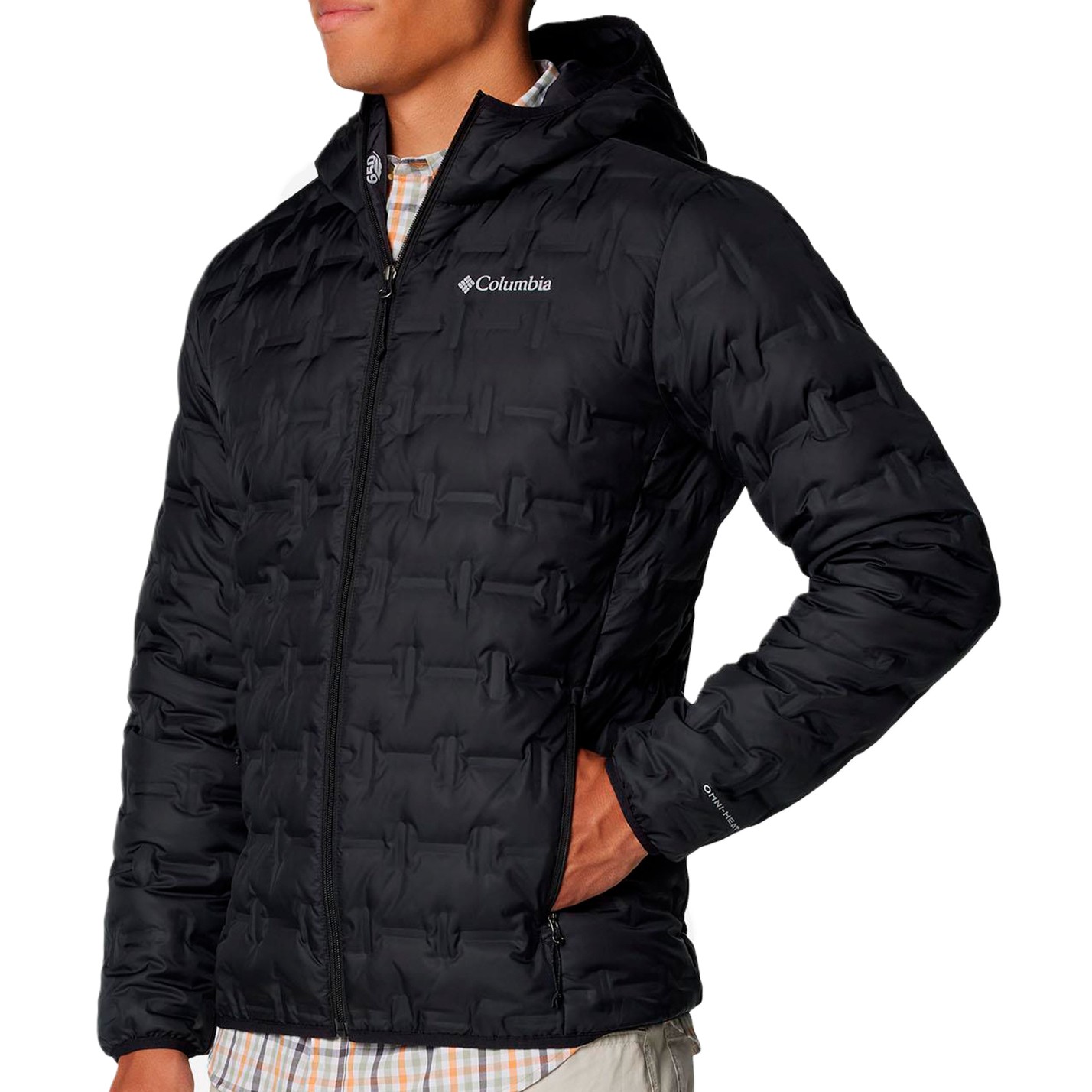 Куртка мужская Columbia Delta Ridge™ II Down Hooded Jacket черная 2086221-010 изображение 1