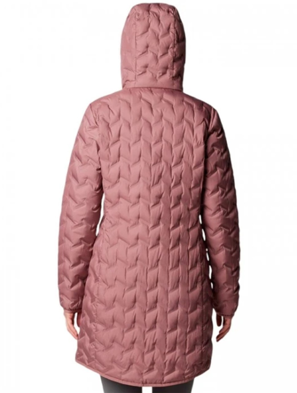 Куртка жіноча Columbia Delta Ridge™ II Long Down Jacket темно-рожева 2088211-609 — фото 3