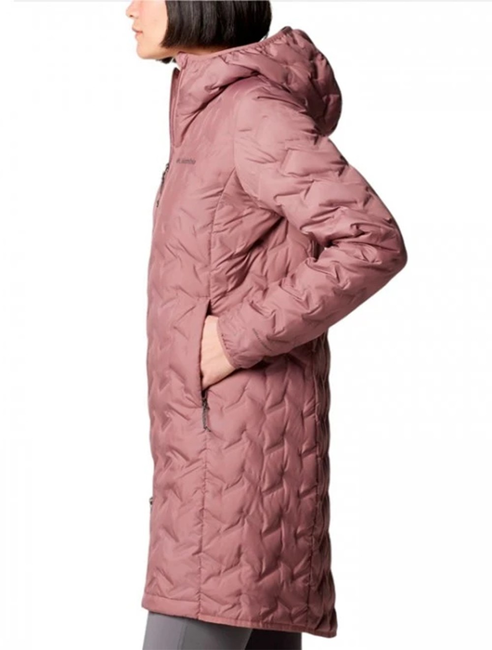 Куртка женская Columbia Delta Ridge™ II Long Down Jacket темно-розовая 2088211-609 изображение 4
