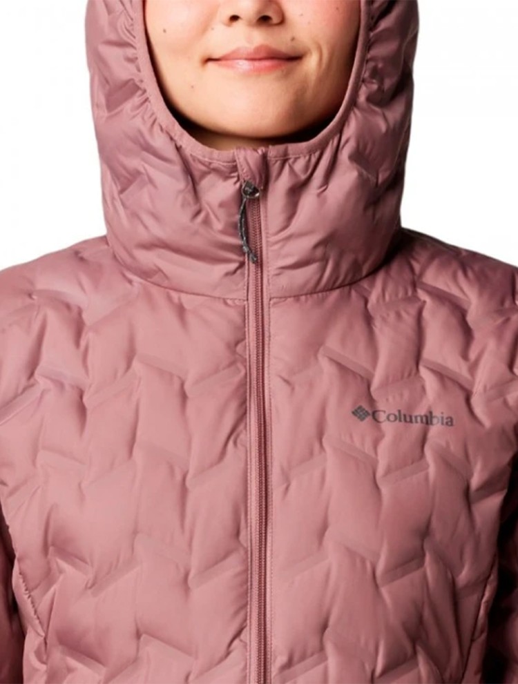 Куртка женская Columbia Delta Ridge™ II Long Down Jacket темно-розовая 2088211-609 изображение 5