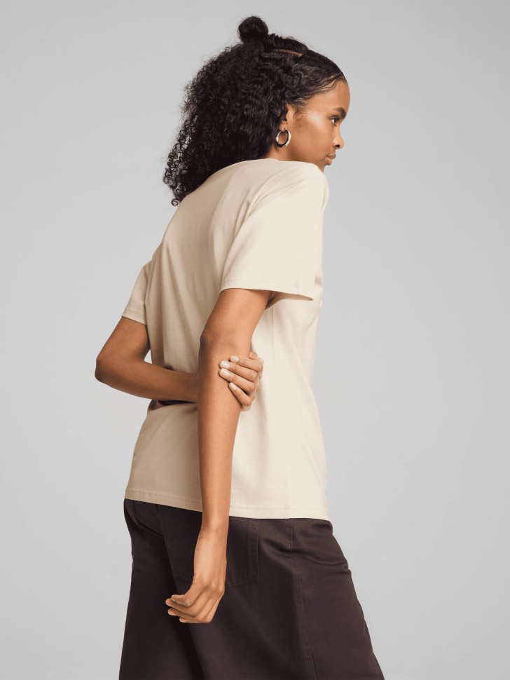 Футболка жіноча Puma PUMA CLASS Relaxed Tee бежева 68503187 изображение 3