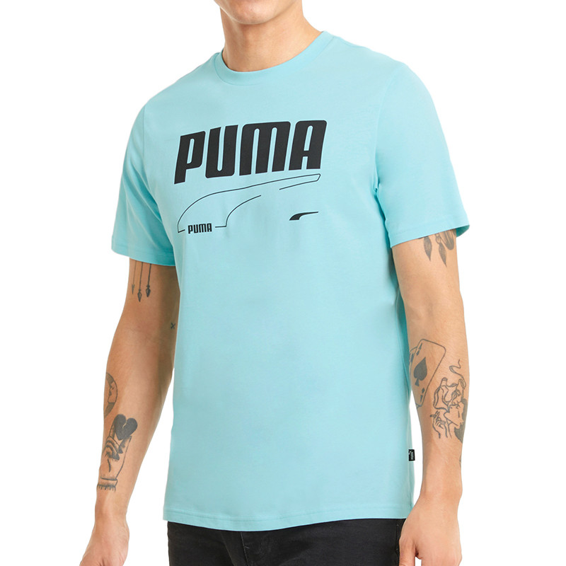Футболка мужская Puma Rebel Tee голубая 58573849 изображение 3