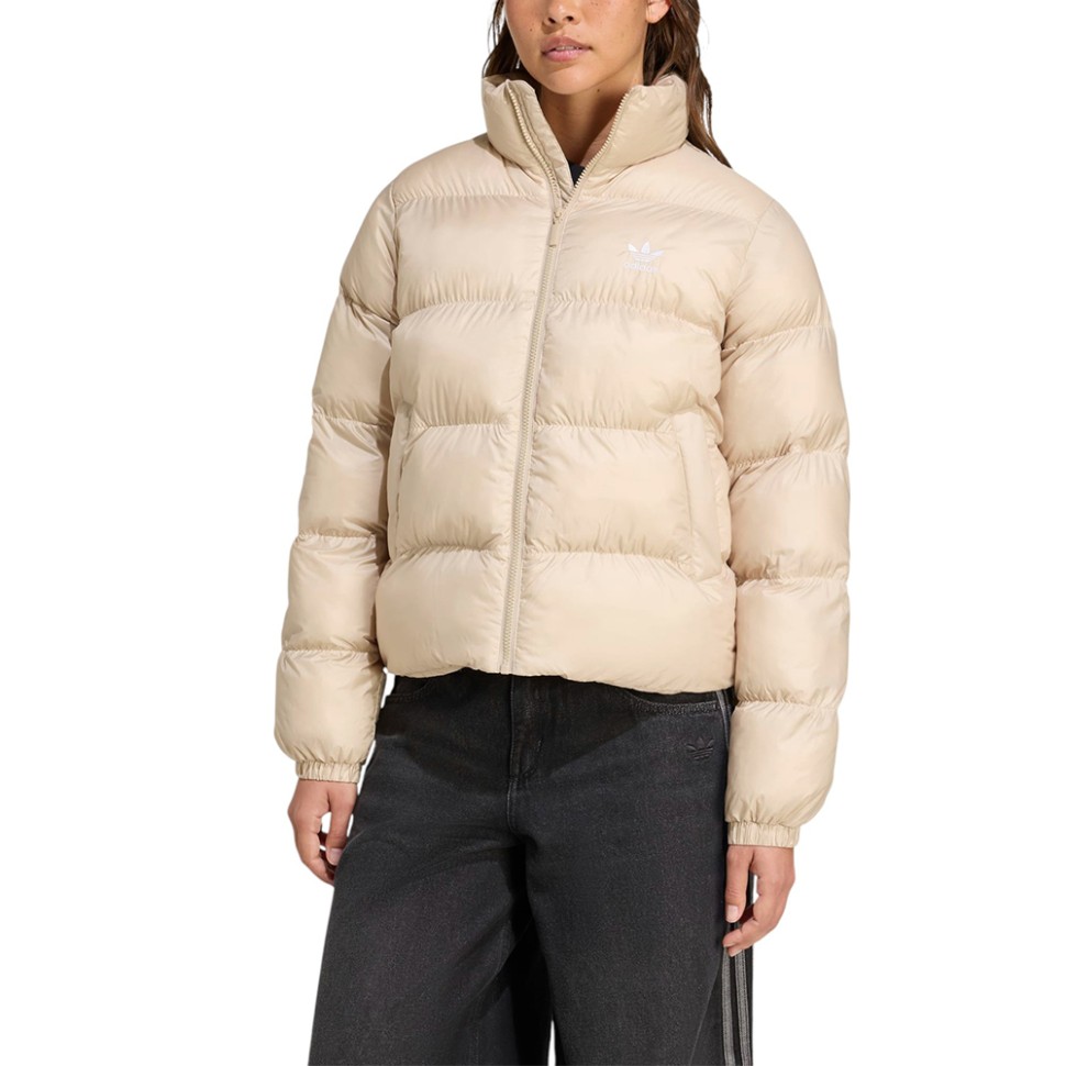 Куртка жіноча Adidas SHORT PUFFER бежева JX2947 — фото 1