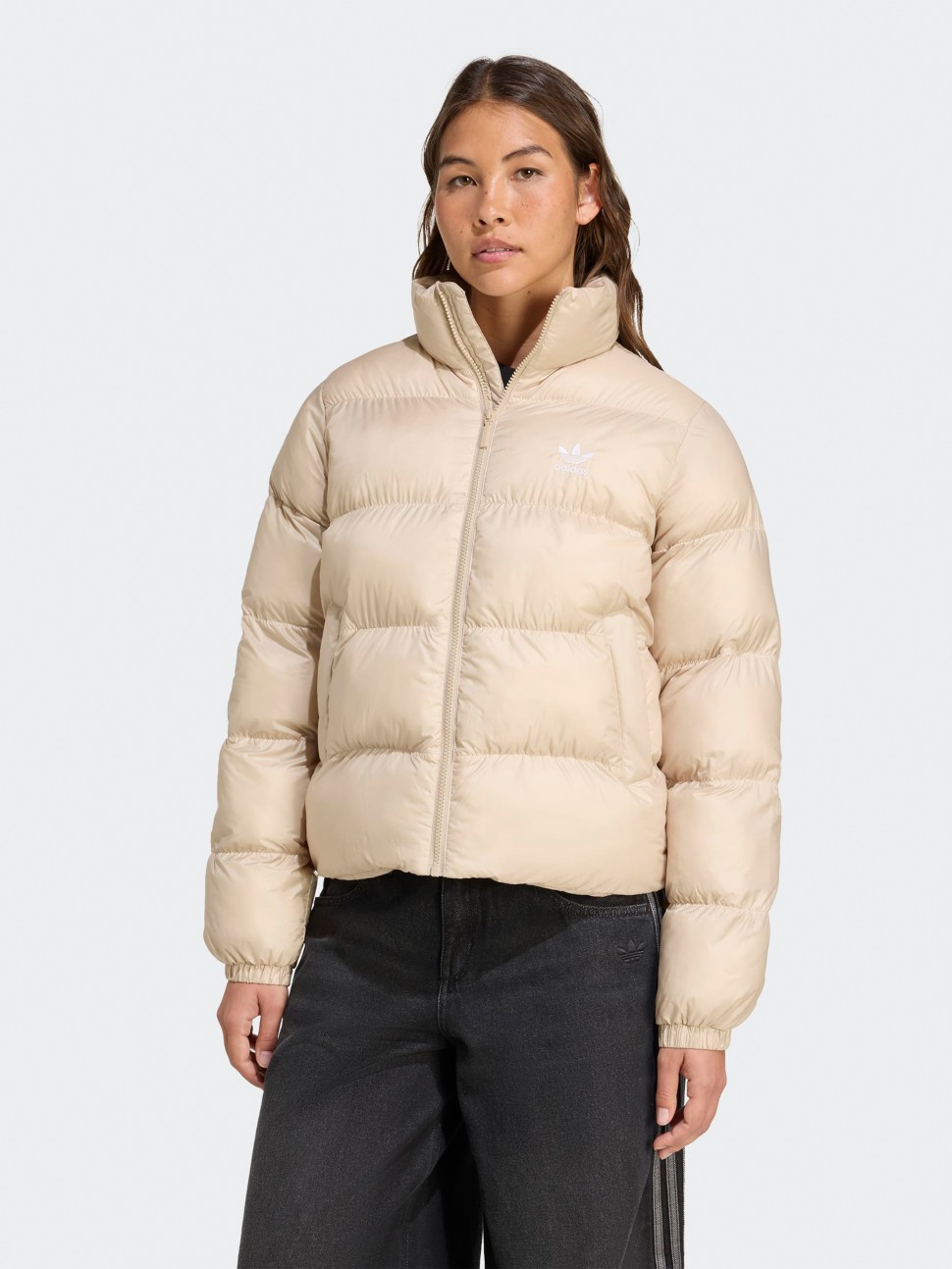 Куртка жіноча Adidas SHORT PUFFER бежева JX2947 — фото 2
