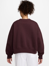 Толстовка женская Nike W NSW STYLE FLC CREW OOS бордовая DQ5761-652 изображение 3