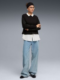 Толстовка женская Puma HER Relaxed Crew TR черная 69188501 изображение 2