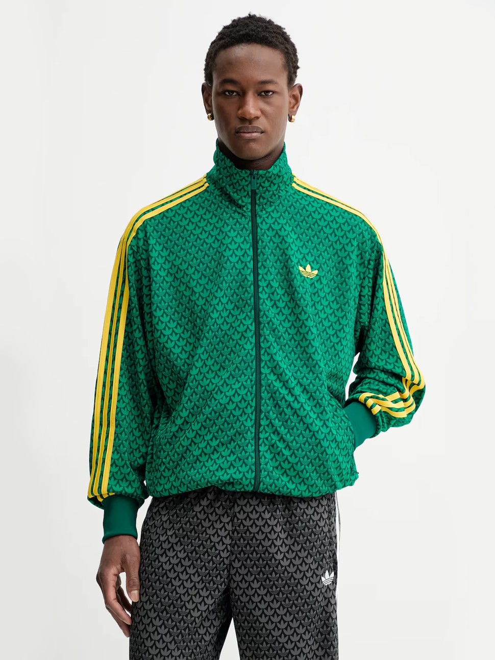 Толстовка мужская Adidas FIREBIRD TT зеленая KD0382 — фото 2