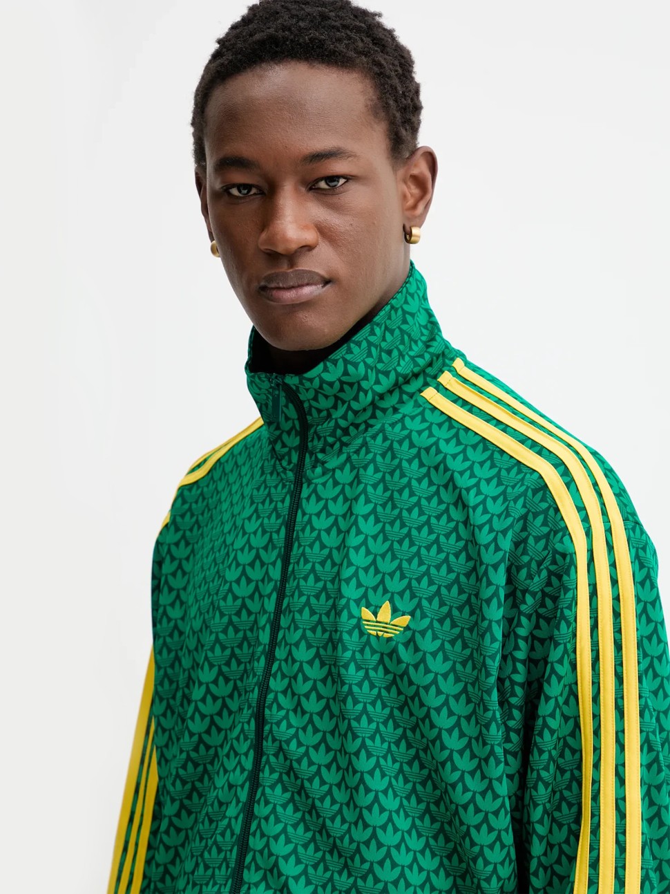 Толстовка мужская Adidas FIREBIRD TT зеленая KD0382 — фото 4