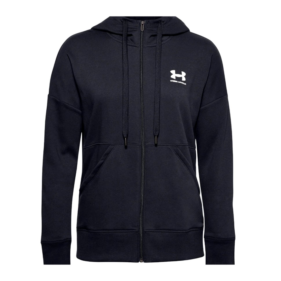 Толстовка женская Under Armour Rival Fleece Fz Hoodie черная 1356400-001 изображение 1