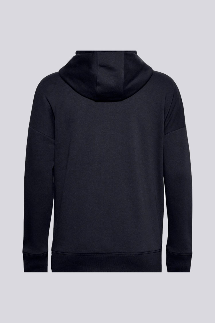 Толстовка женская Under Armour Rival Fleece Fz Hoodie черная 1356400-001 изображение 3