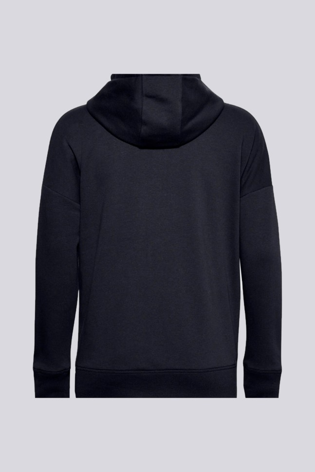 Толстовка женская Under Armour Rival Fleece Fz Hoodie черная 1356400-001 изображение 3