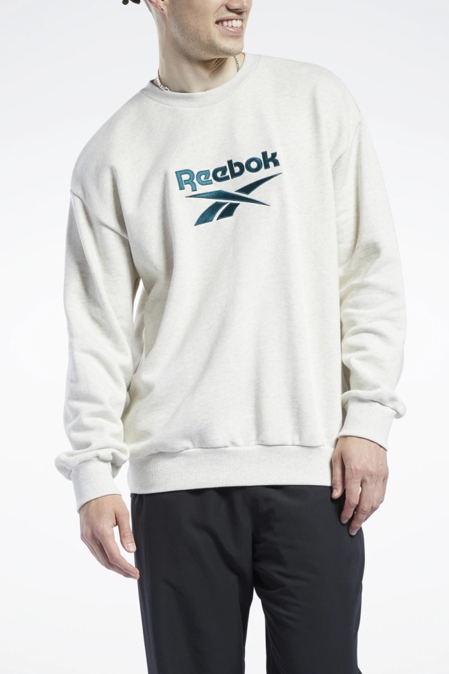 Толстовка чоловіча Reebok Cl F Vector Crew біла GS9132 изображение 2
