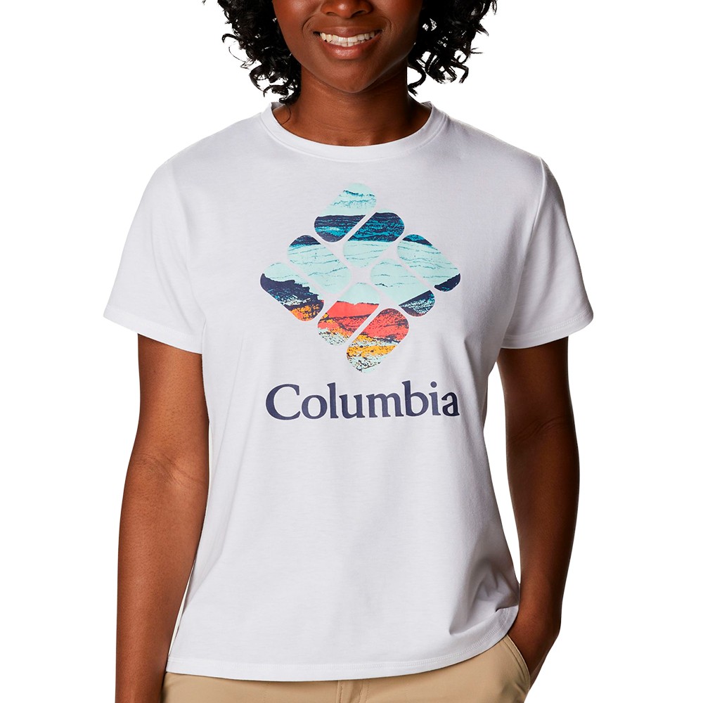 Футболка жіноча Columbia  Sun Trek™ SS Graphic Tee біла 1931751-109 изображение 1