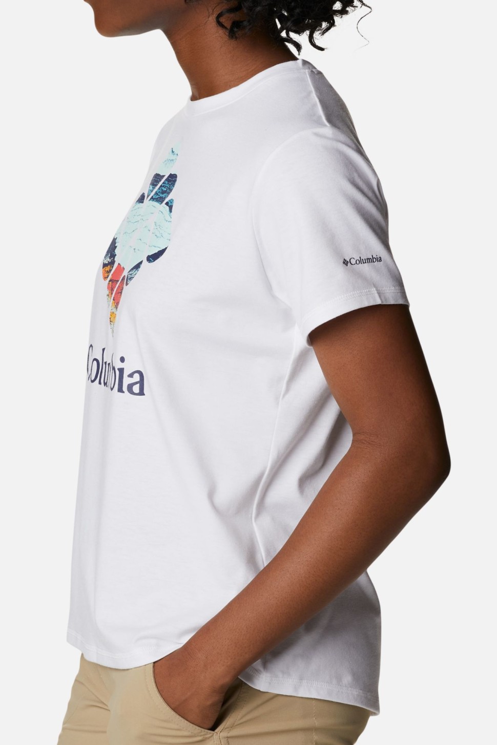 Футболка женская Columbia Sun Trek™ SS Graphic Tee белая 1931751-109 — фото 4