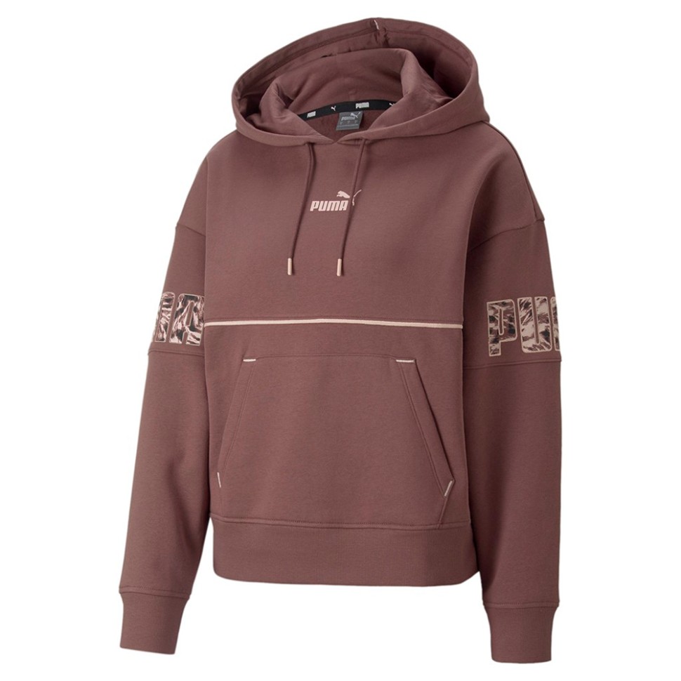 Толстовка женская Puma Puma Power Safari Hoodie бордовая 67175275 изображение 1