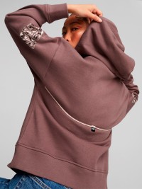 Толстовка женская Puma Puma Power Safari Hoodie бордовая 67175275 изображение 3