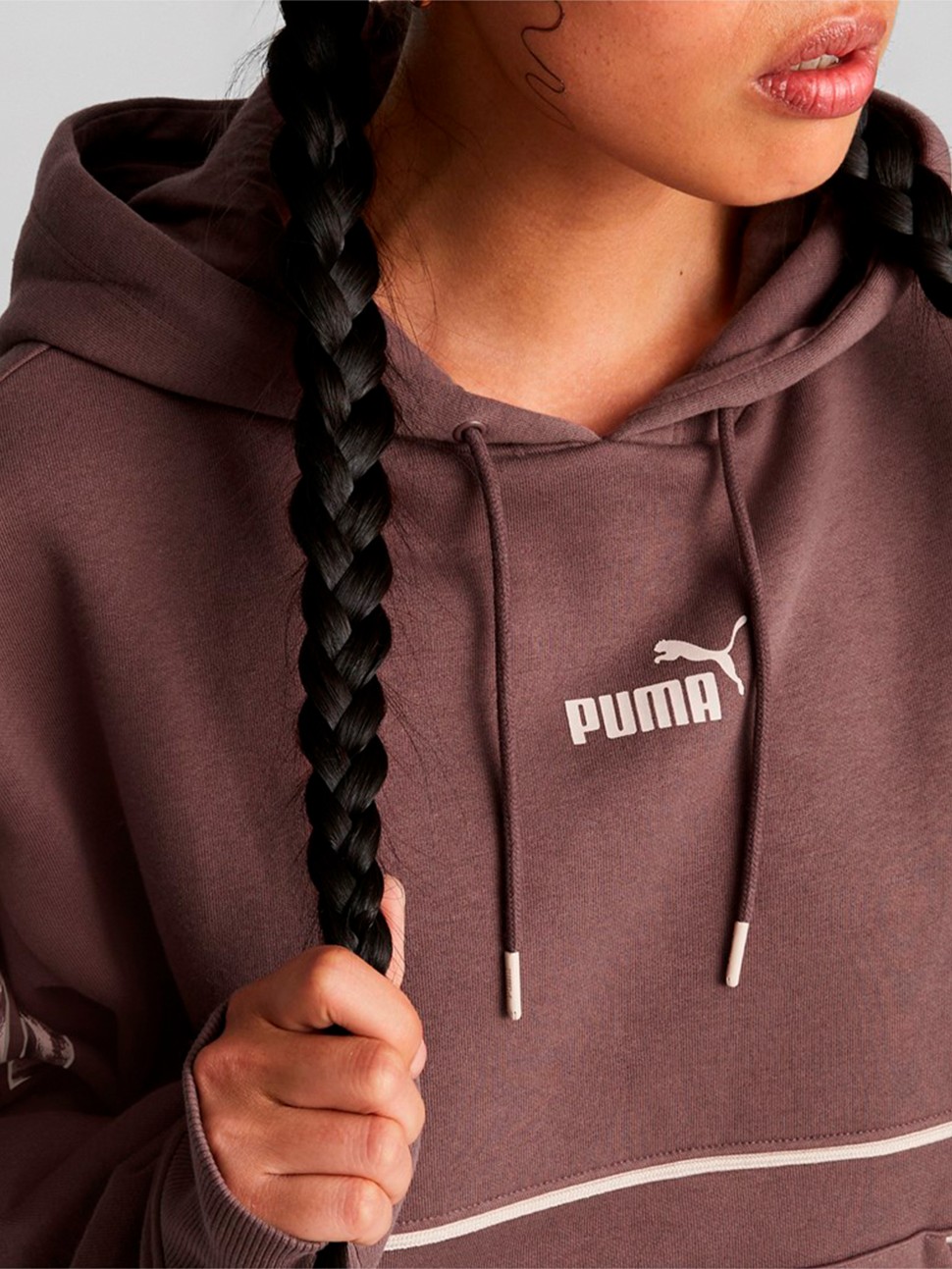 Толстовка жіноча Puma Puma Power Safari Hoodie бордова 67175275 — фото 4