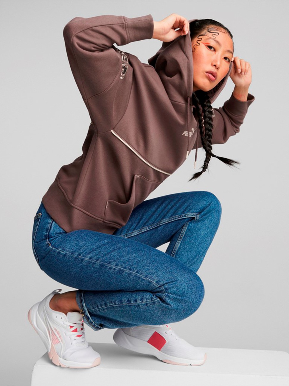 Толстовка жіноча Puma Puma Power Safari Hoodie бордова 67175275 — фото 5