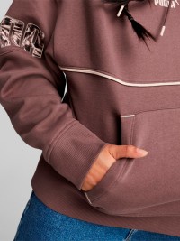 Толстовка женская Puma Puma Power Safari Hoodie бордовая 67175275 изображение 6