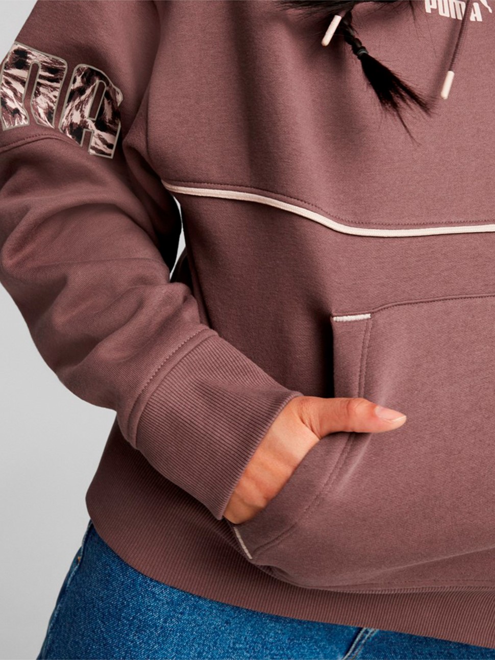 Толстовка жіноча Puma Puma Power Safari Hoodie бордова 67175275 — фото 6