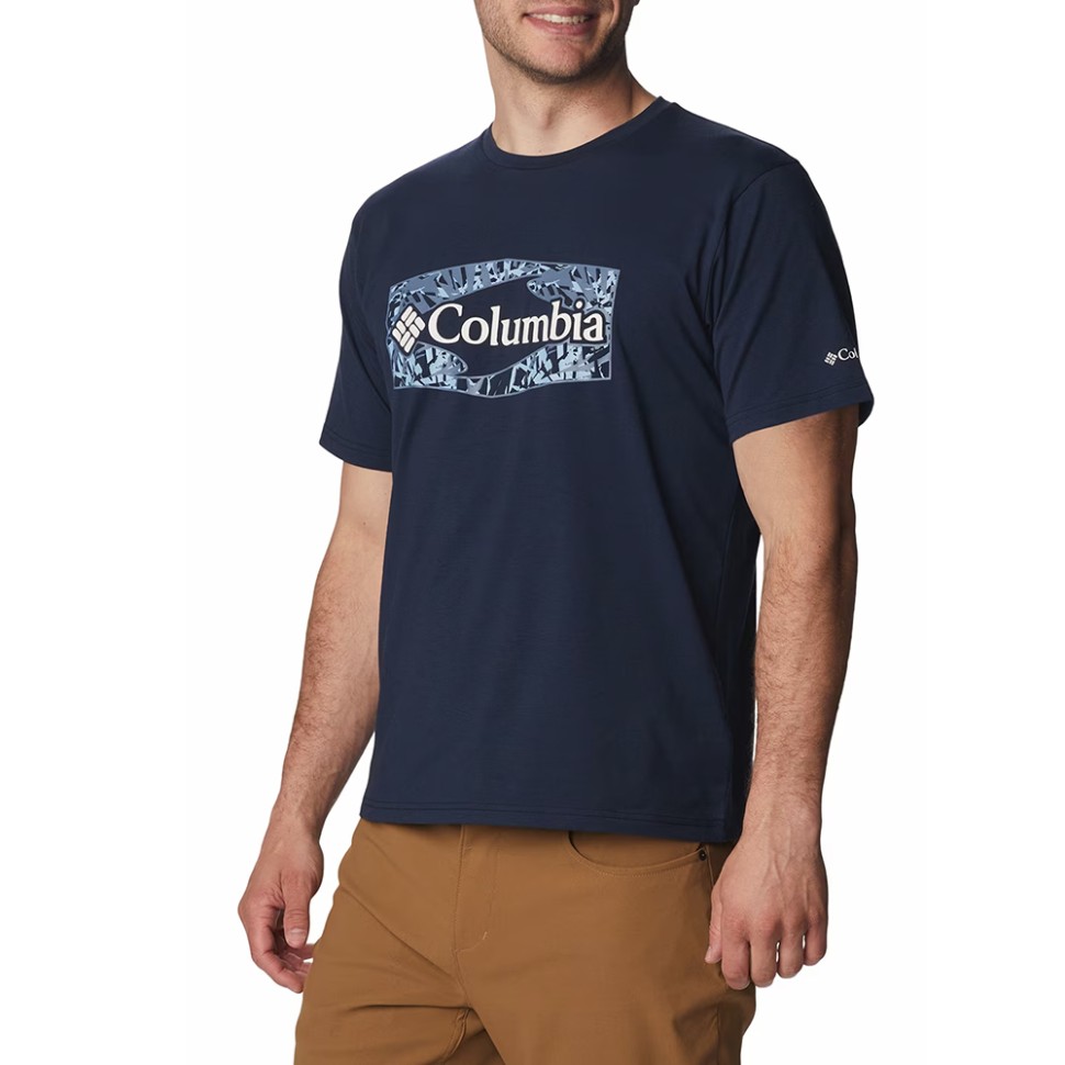 Футболка мужская Columbia Sun Trek темно-синяя 1931171-470 — Sport City Футболка мужская Columbia Sun Trek темно-синяя 1931171-470