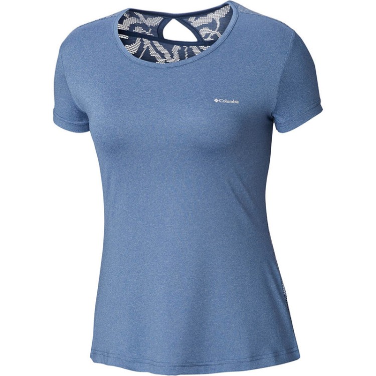 Футболка женская Columbia Peak to Point Novelty SS синяя 1710441-456 изображение 1
