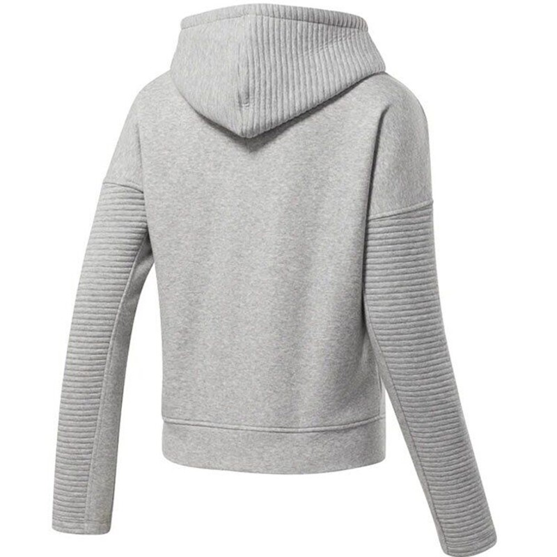 Толстовка жіноча Reebok WORKOUT READY FLEECE сіра DY8088 — фото 3 — Sport City Толстовка жіноча Reebok WORKOUT READY FLEECE сіра DY8088 — фото 3