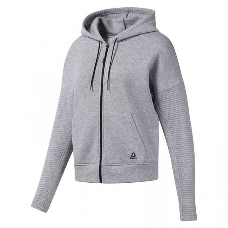 Толстовка женская Reebok WORKOUT READY FLEECE серая DY8088 изображение 1