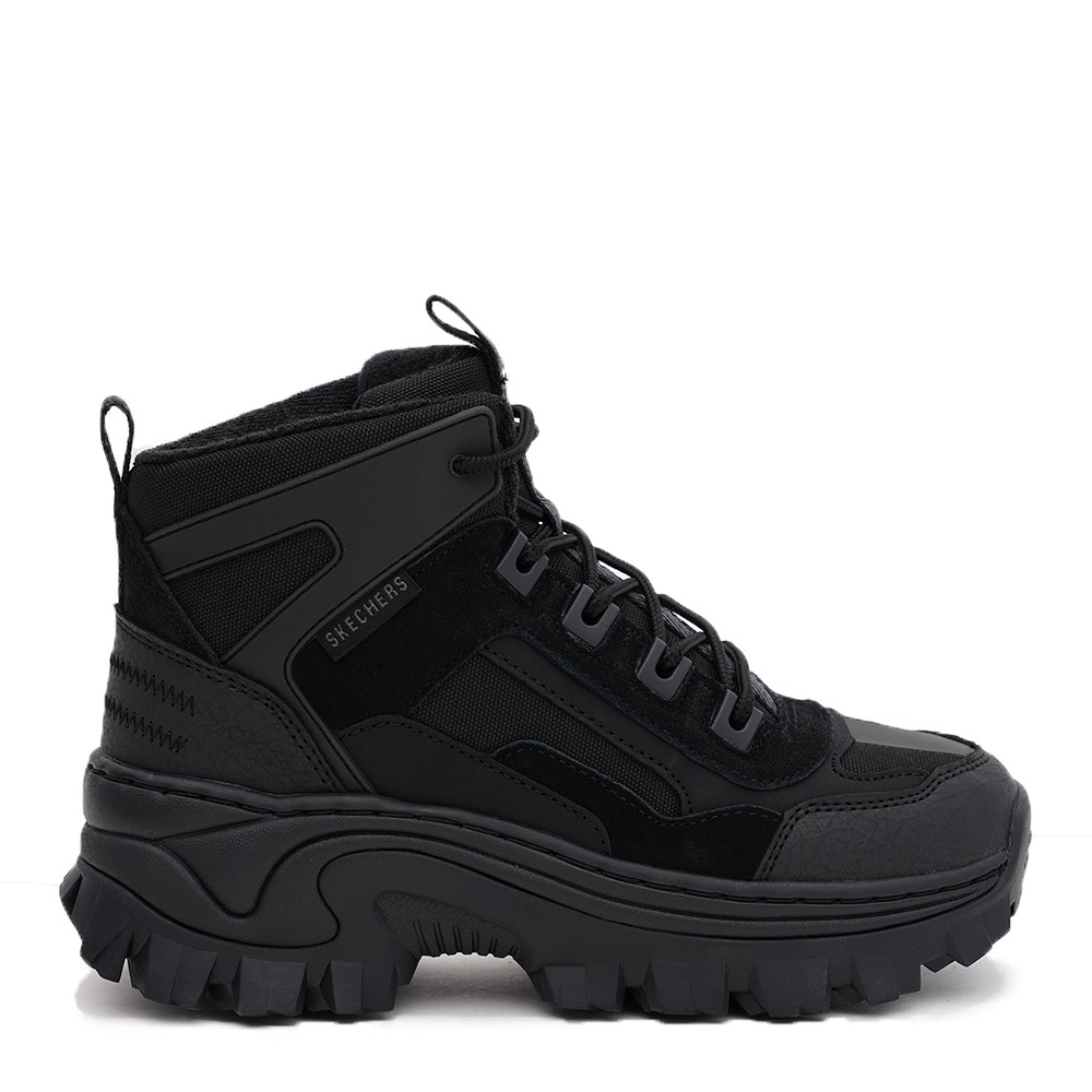 Ботинки женские Skechers Hi-Ryze - I Want Tread черные 177242 BBK