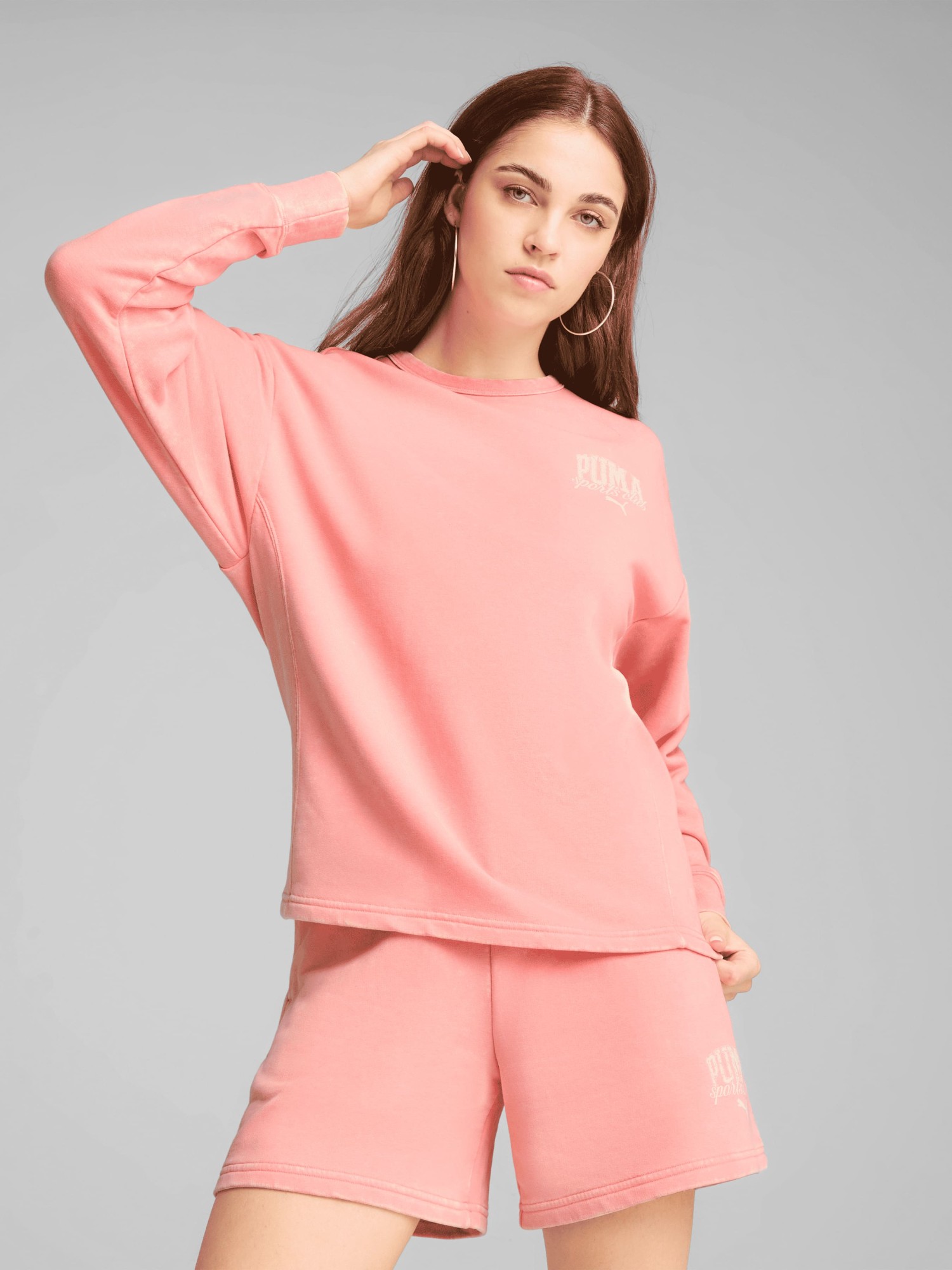 Толстовка жіноча Puma PUMA CLASS Comfort Crew коралова 68503218 изображение 2