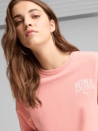 Толстовка женская Puma PUMA CLASS Comfort Crew коралловая 68503218 изображение 6