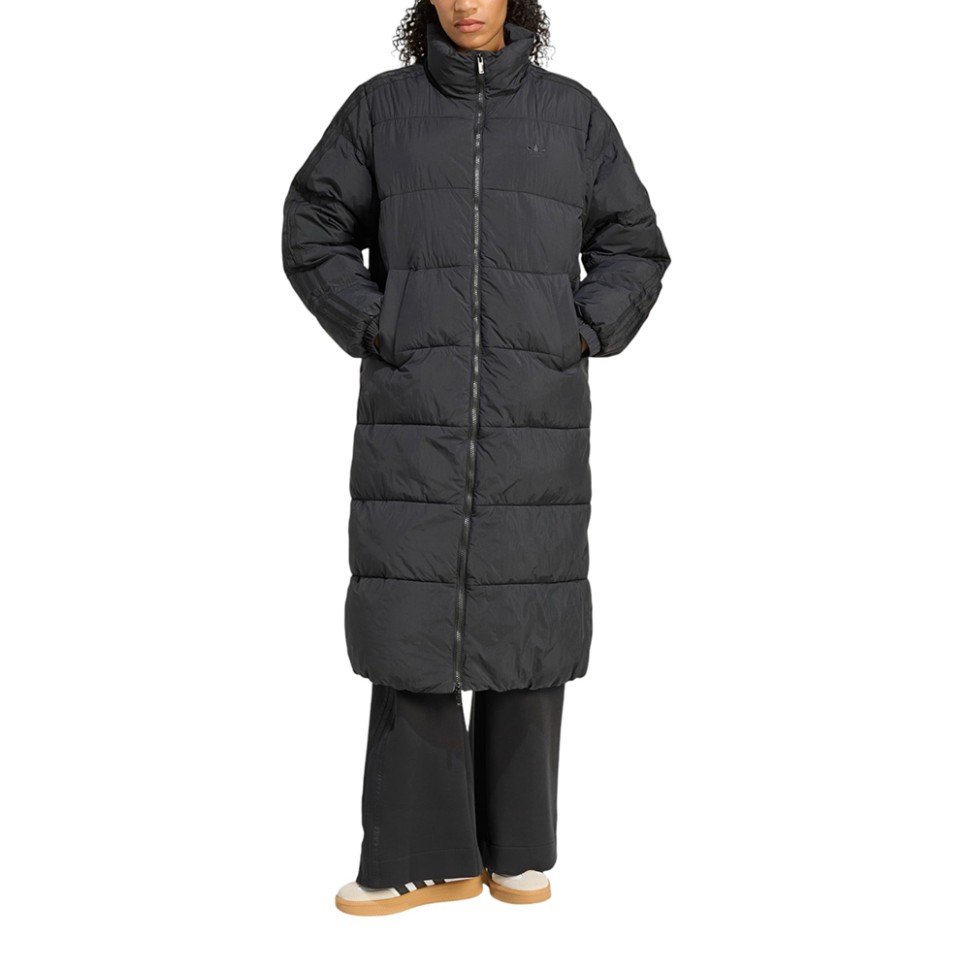 Куртка жіноча Adidas LONG PUFFER чорна JX2957 — фото 1