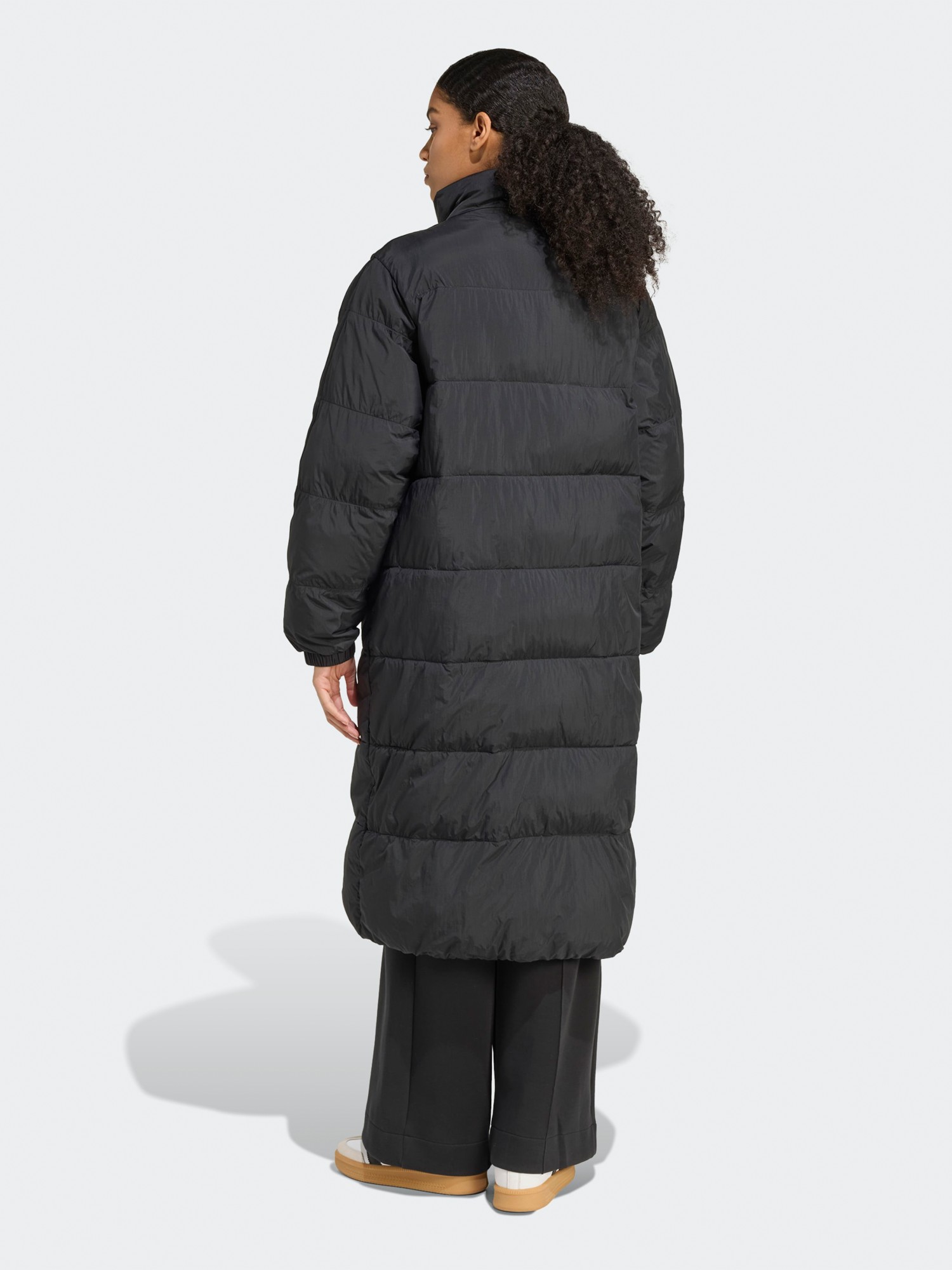 Куртка женская Adidas LONG PUFFER черная JX2957 изображение 3