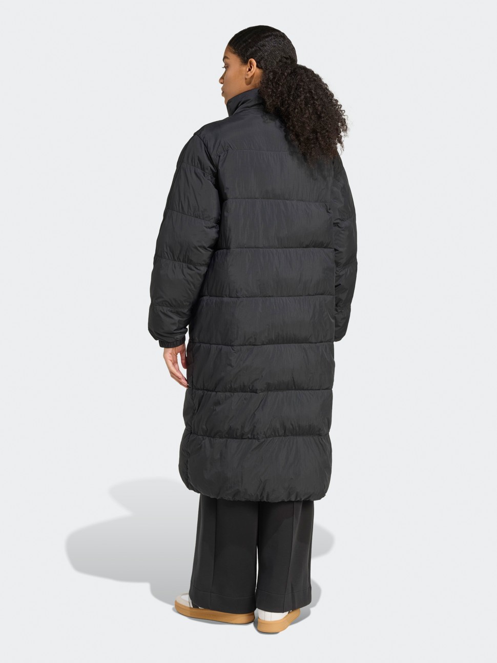 Куртка жіноча Adidas LONG PUFFER чорна JX2957 — фото 3