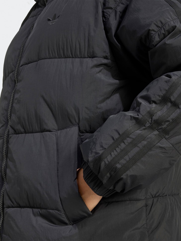 Куртка жіноча Adidas LONG PUFFER чорна JX2957 изображение 6