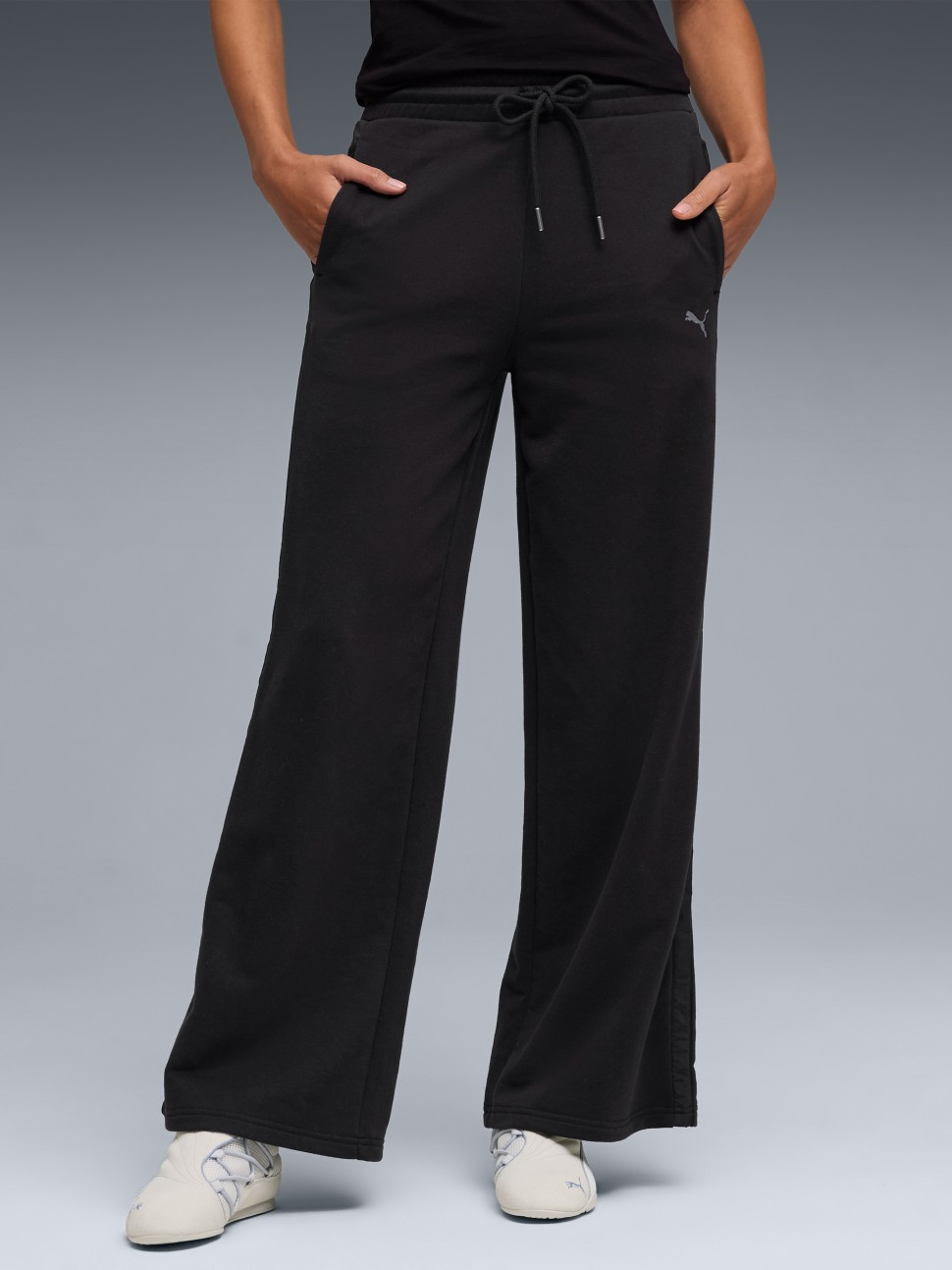 Штани жіночі Puma HER Comfort High-Waist Wide Leg Pants TR чорні 69188901 — фото 2