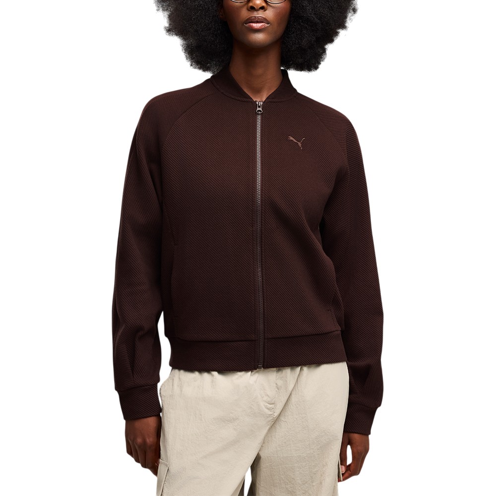 Толстовка жіноча Puma CLASS Standard Full-Zip Jacket коричнева 69401533