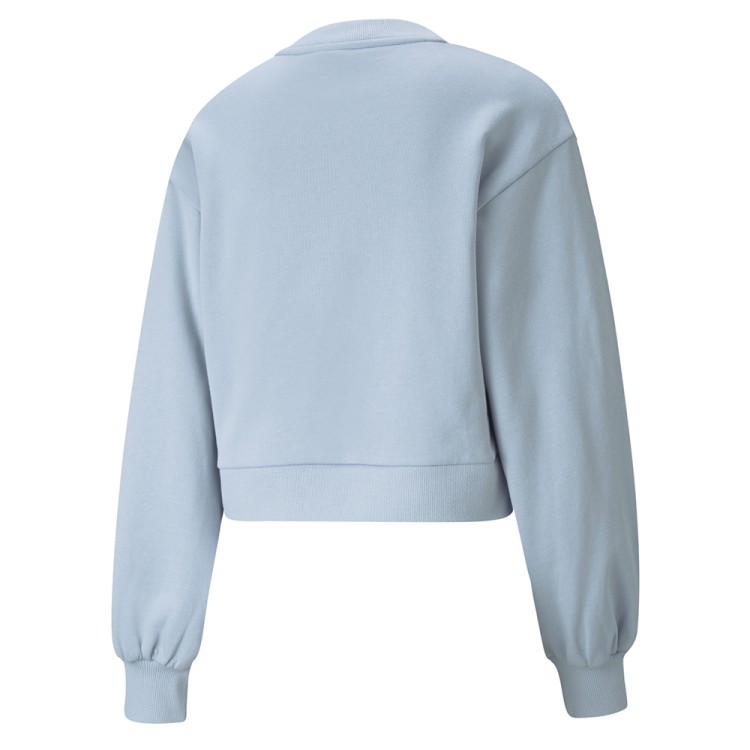 Толстовка женская Puma Classics Puff Sleeve Crew голубая 53161661 изображение 2